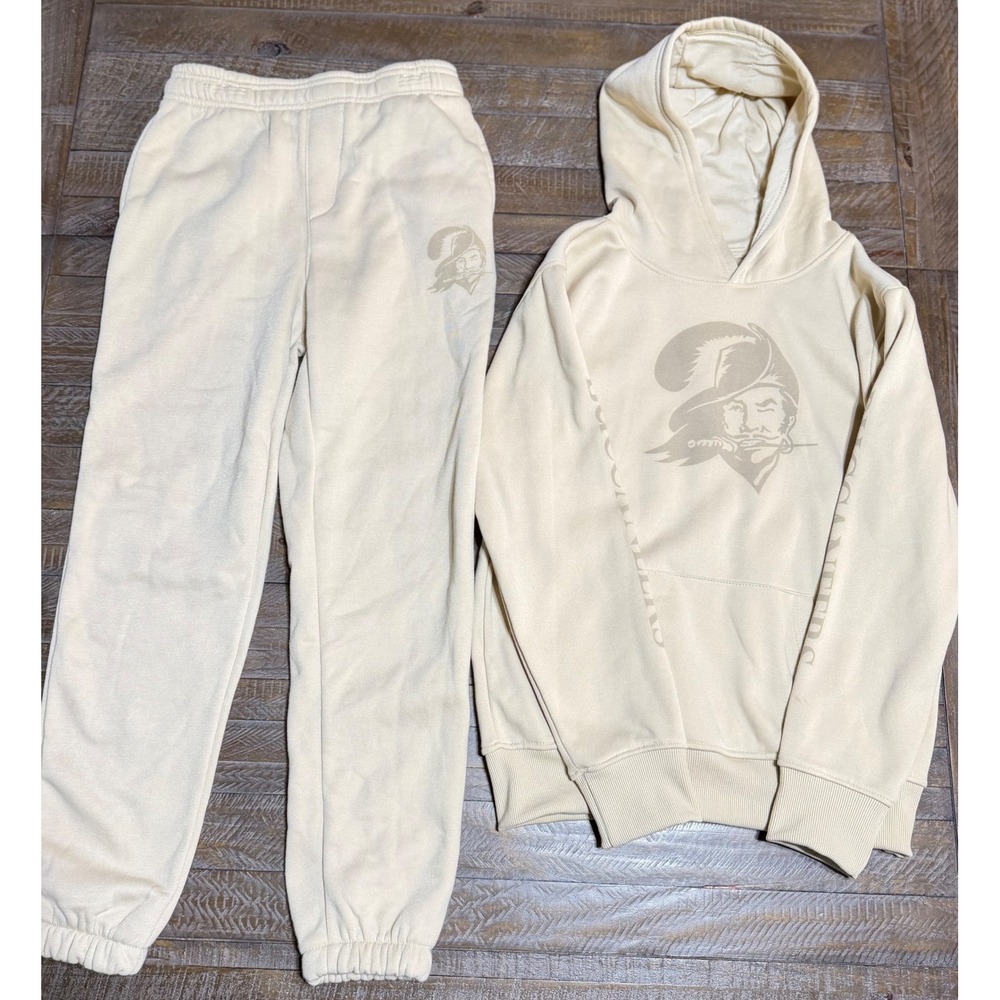 Ultra Game NFL Buccaneers Jogger Set Kids 14-16 Sand NWT Retro Logo HQYI957F